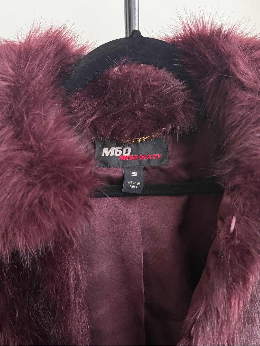 Vintage Miss Sixty Y2K Faux Fur Coat With Mittens - Picture 5 of 16